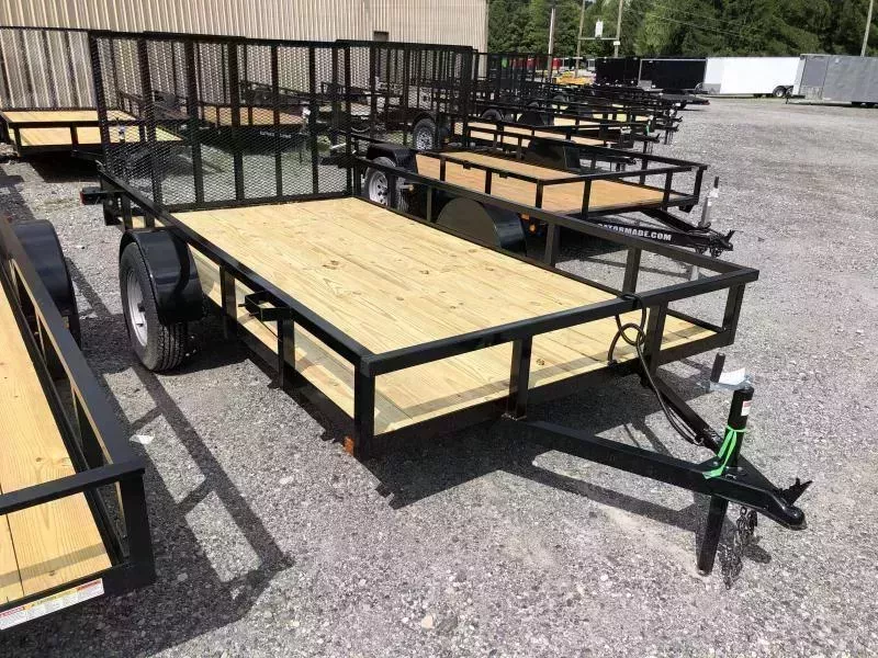 2026 76x12 gate tube top spring assist gate single axle Utility Trailer