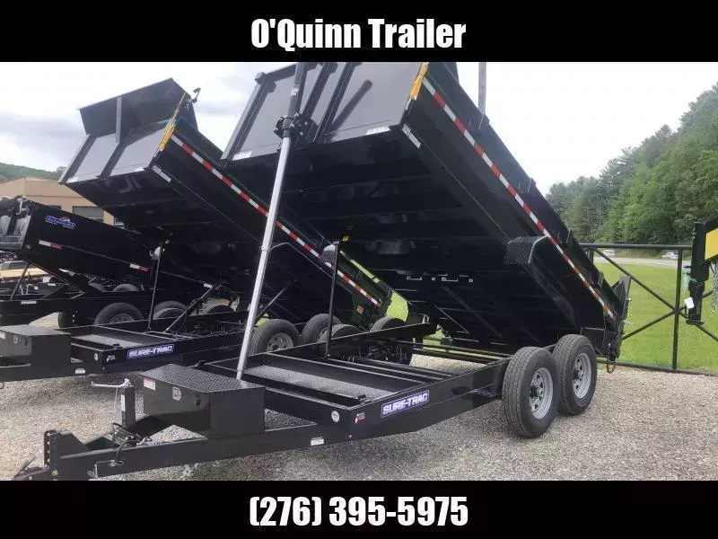 2025 Sure-Trac 82X14 7TON DUMP TELESCOPIC W/TARP AND RAMPS Dump Trailer