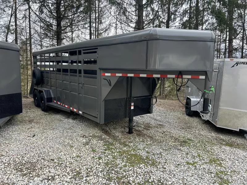 2026 Valley Trailers 6'8"x20' 7ft tall HD 14K Gooseneck Stock Trailer