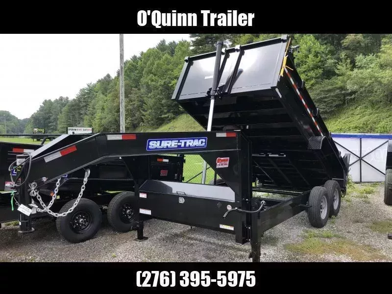 2026 Sure-Trac 82X14 7Ton Gooseneck Dump Telescopic Lift Dump Trailer