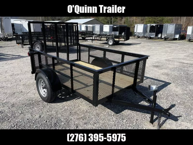 5x8 3K 2ft mesh sides gate single axle Utility Trailer