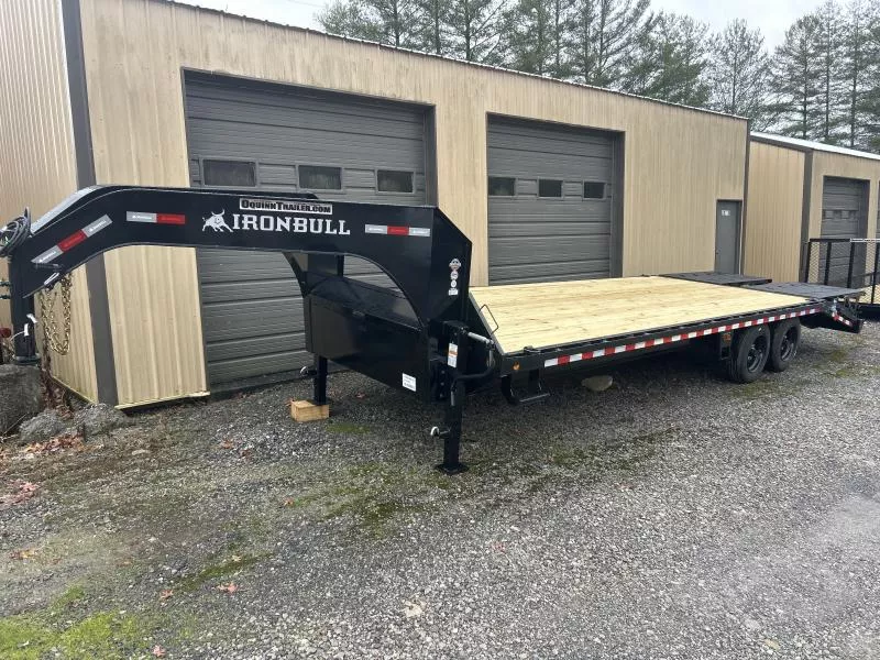 2026 Norstar Ironbull Series FTG 25FT 20+5 8TON 8K AXLES 17.5 Tires GOOSENECK W/RAMPAGE RAMPS Equipment Trailer