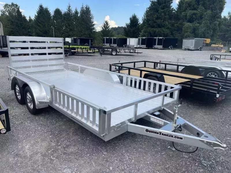 Sure-Trac 82X16 Tandem All Aluminum ATV SIDE RAMPS Utility Trailer