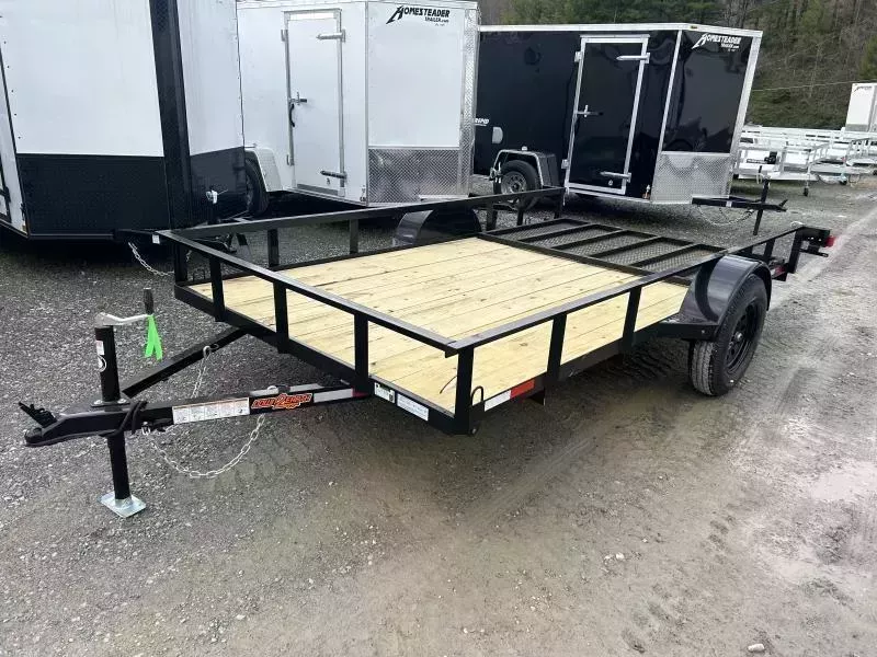 2026 Down 2 Earth 76x12 angle series single axle w/gate Utility Trailer