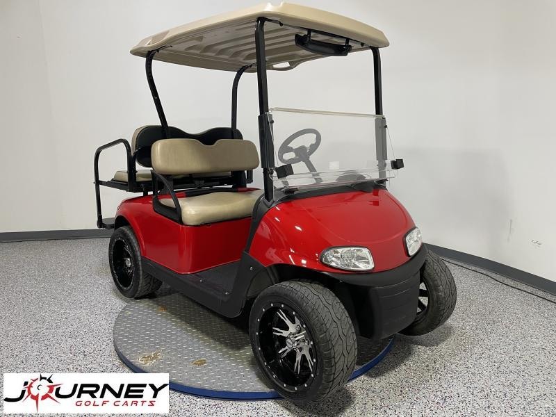 2016 E-Z-GO RXV Golf Cart 48V New Batteries Red - Tan Custom Wheels 2016 E-Z-GO RXV Golf Cart 48V New Batteries Red - Tan Custom Wheels