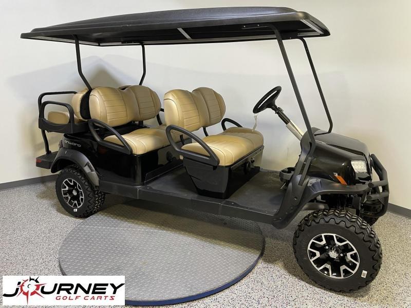 2022 Club Car Onward Metallic Tuxedo Black Premium Seating EFI Gas 6 Passenger Lifted Golf Cart 2022 Club Car Onward Metallic Tuxedo Black Premium Seating EFI Gas 6 Passenger Lifted Golf Cart