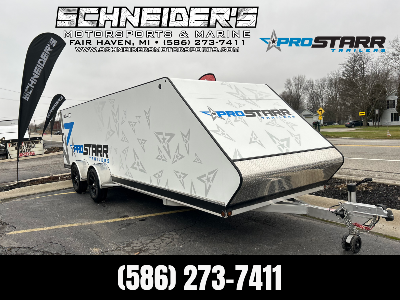 2023 24' ProStarr Rear Ramp Tandem Trailer Bullitt Series Snowmobile Trailer