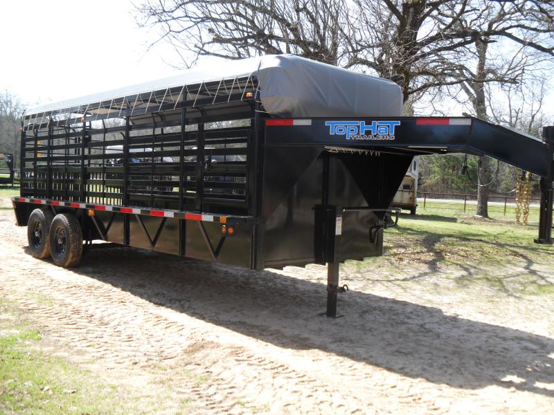 2020 Top Hat Trailers 20' x 6'8" Bar Top Livestock Trailer 2020 Top Hat Trailers 20' x 6'8" Bar Top Livestock Trailer