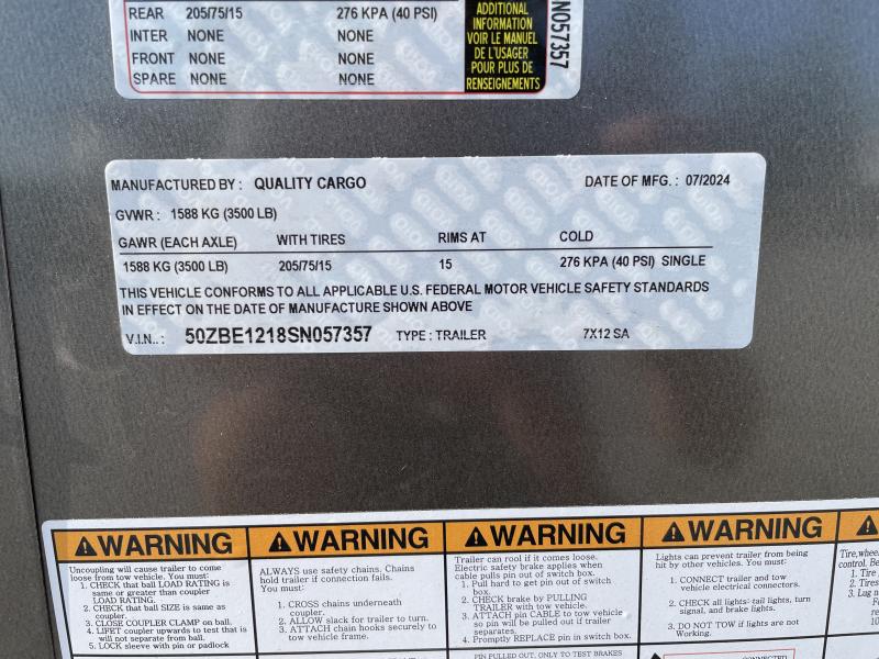 new Cargo (Enclosed) Trailers Quality Cargo  for sale, in Columbia Station, OH Thumbnail 11