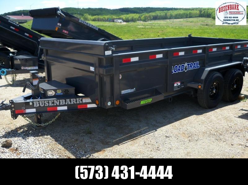 16X083 Load Trail Gray Dump Trailer Max Step Slide In Ramps DT8316072 16X083 Load Trail Gray Dump Trailer Max Step Slide In Ramps DT8316072