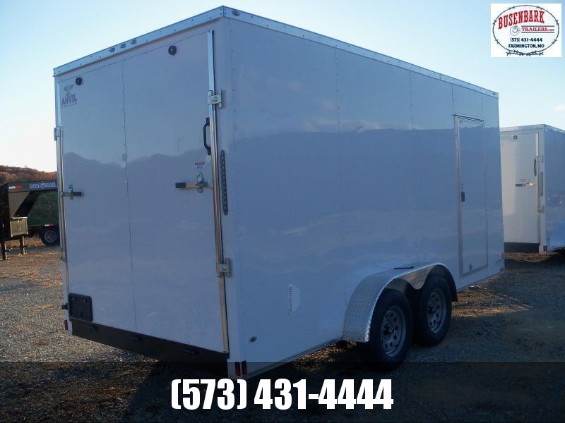16X084 Anvil White Enclosed Cargo Trailer 7' Int Ramp Rear Door AT7X16TA 16X084 Anvil White Enclosed Cargo Trailer 7' Int Ramp Rear Door AT7X16TA