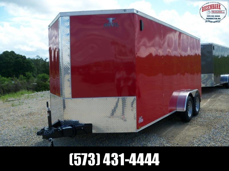 16X084 Anvil Red Tandem Axle Cargo Trailer AT7X16TA2 16X084 Anvil Red Tandem Axle Cargo Trailer AT7X16TA2