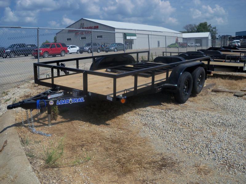 14X077 Black 7K TA Utility Trailer 4' Fold Gate 14X077 Black 7K TA Utility Trailer 4' Fold Gate