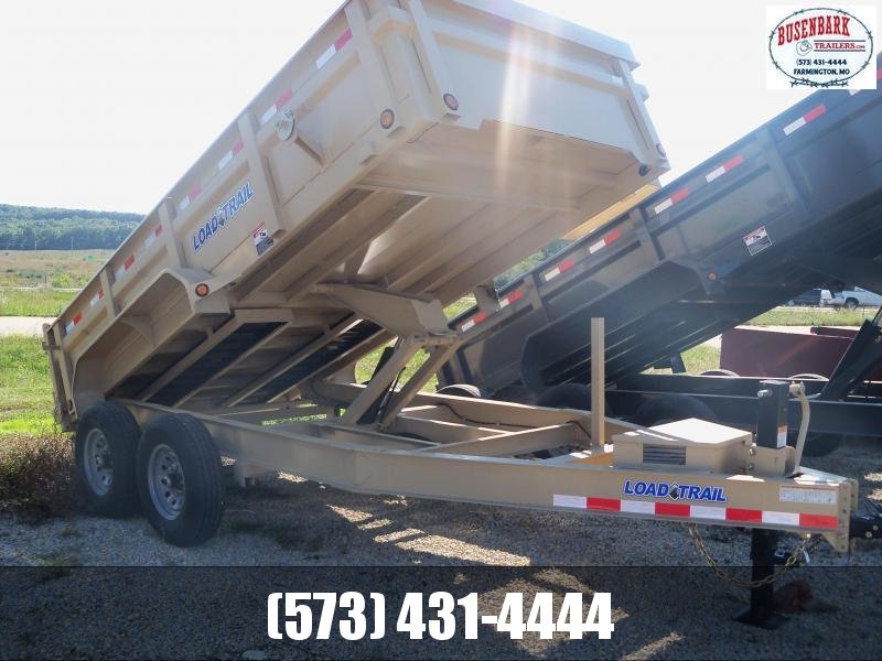 14X083 Load Trail Coyote Tan Dump Trailer Slide In Ramps DT8314072 14X083 Load Trail Coyote Tan Dump Trailer Slide In Ramps DT8314072