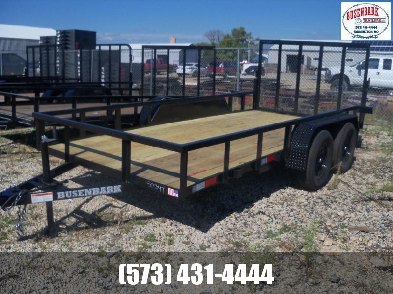14X076 Busenbark Black Utility Trailer With Gate Spare Mount UT7614BR 14X076 Busenbark Black Utility Trailer With Gate Spare Mount UT7614BR