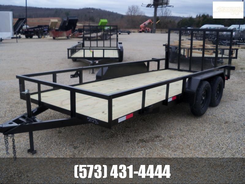 16X076 Black 7K TA Utility Trailer With Gate 16X076 Black 7K TA Utility Trailer With Gate