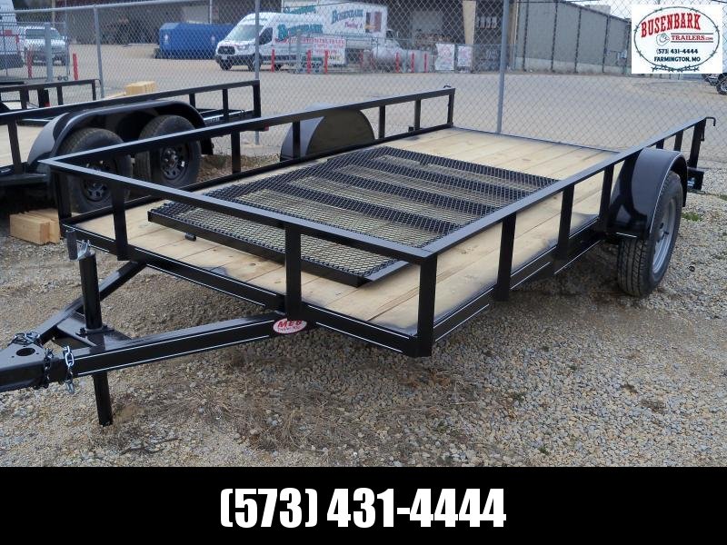 12X077 Busenbark Black Utility Trailer With Gate UT7712 12X077 Busenbark Black Utility Trailer With Gate UT7712