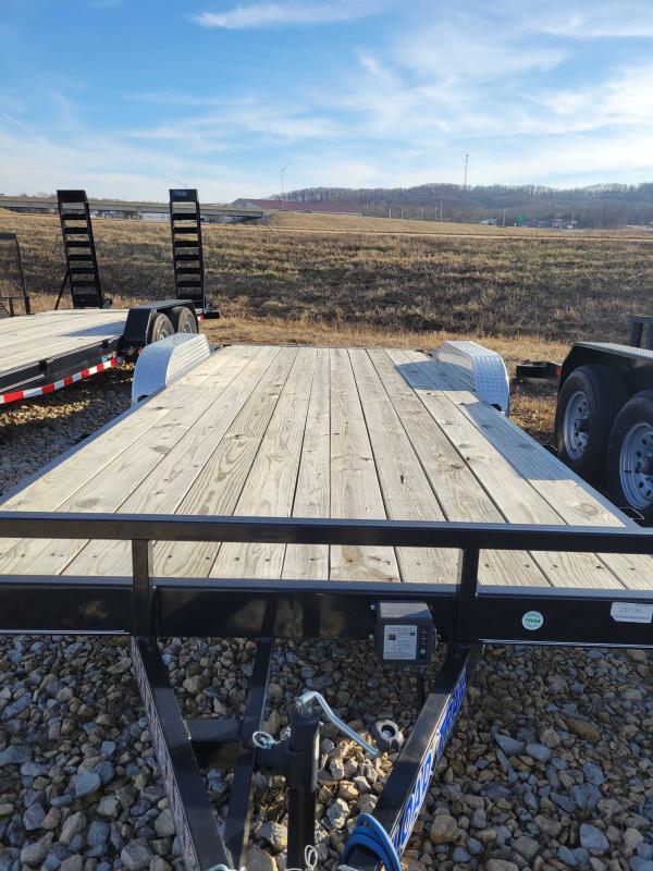 20' X 83" TANDEM AXLE SLIDE IN RAMPS DOVETAIL 5000lb JACK CARHAULER