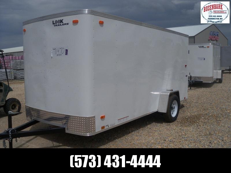 14X072 Look White Enclosed Cargo Trailer Ramp Rear Door LSCAA6.0X14S12FC 14X072 Look White Enclosed Cargo Trailer Ramp Rear Door LSCAA6.0X14S12FC