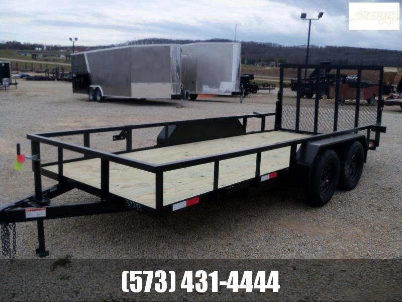16X076 Black 7K TA Utility Trailer With Gate 16X076 Black 7K TA Utility Trailer With Gate