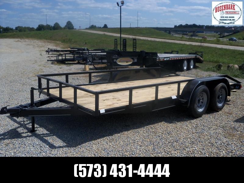16X083 MEB Black Utility Trailer Extra Wide With Brake 5' Slide In Ramps UT8316 16X083 MEB Black Utility Trailer Extra Wide With Brake 5' Slide In Ramps UT8316