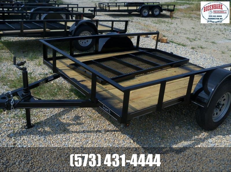 8X077 Busenbark Black Utility Trailer Dovetail & Gate UT7708 8X077 Busenbark Black Utility Trailer Dovetail & Gate UT7708