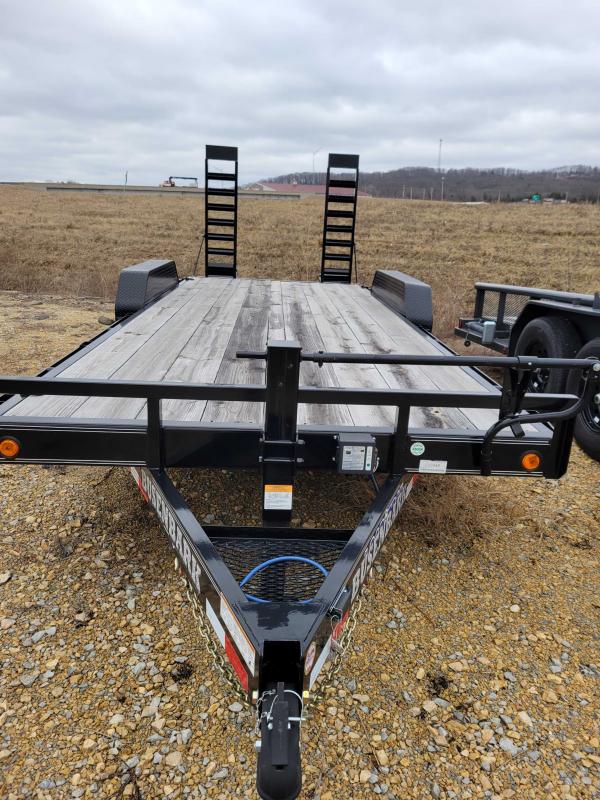 20' X 83" TANDEM AXLE SLIDE IN RAMPS DOVETAIL 5000lb JACK CARHAULER