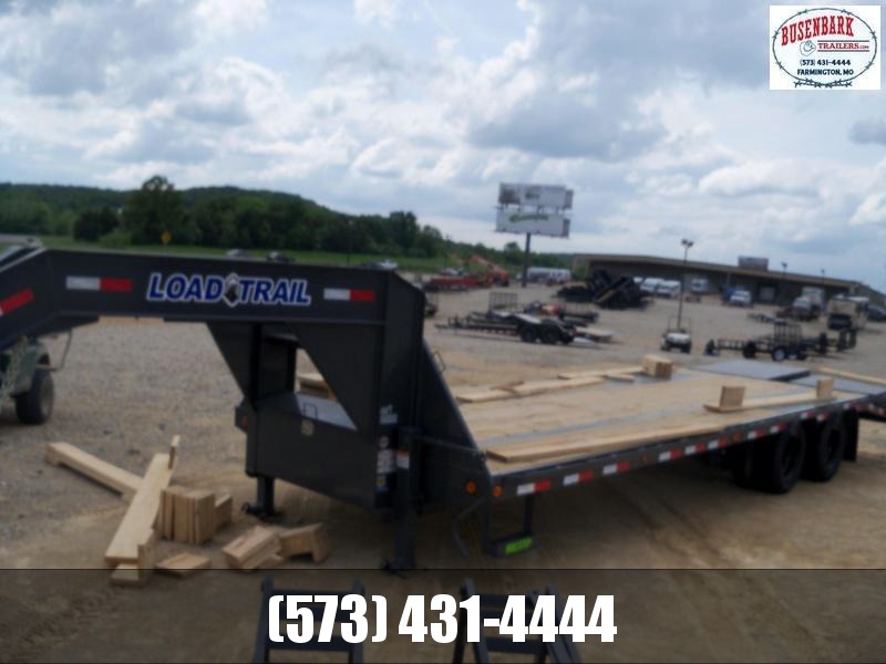 28X102 Load Trail Gray Gooseneck Low Pro Flatbed Trailer Max Ramps GP0228102 28X102 Load Trail Gray Gooseneck Low Pro Flatbed Trailer Max Ramps GP0228102