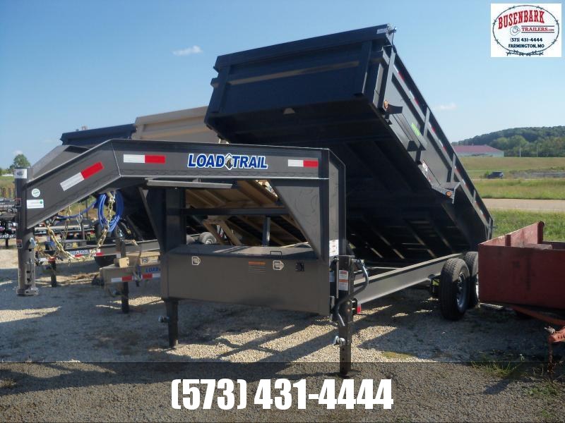 16X083 Load Trail Gray Gooseneck Dump Trailer Slide In Ramps GD8316072 16X083 Load Trail Gray Gooseneck Dump Trailer Slide In Ramps GD8316072