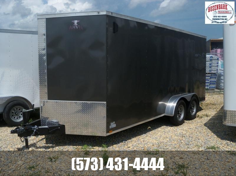 16X084 Anvil Charcoal Enclosed Cargo Trailer 6'6" Interior Ramp Rear Door AT7X16TA2 16X084 Anvil Charcoal Enclosed Cargo Trailer 6'6" Interior Ramp Rear Door AT7X16TA2