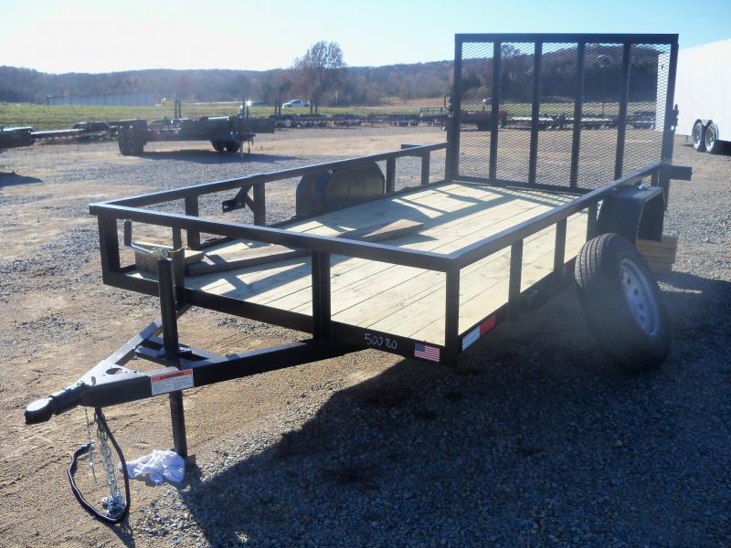 12X072 Black 3500LB SA Utility Trailer With Gate 12X072 Black 3500LB SA Utility Trailer With Gate