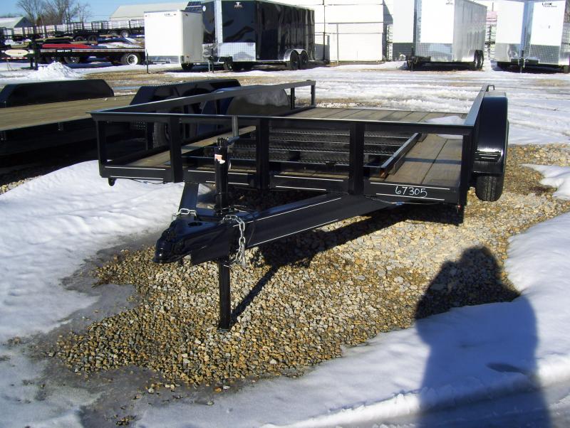 14X077 Black Utility Trailer 3500LB SA With Gate 14X077 Black Utility Trailer 3500LB SA With Gate