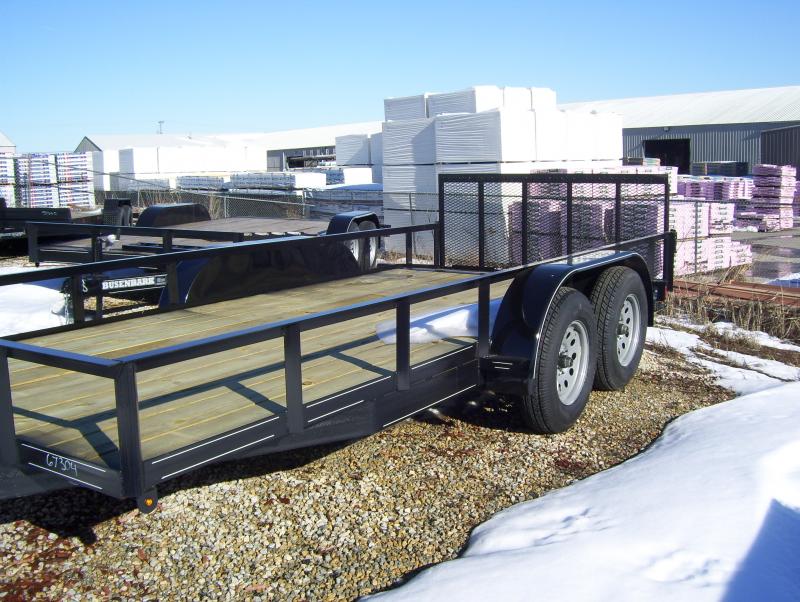 16X077 Busenbark Black Utility Trailer 30" Gate Dovetail UT7716 16X077 Busenbark Black Utility Trailer 30" Gate Dovetail UT7716