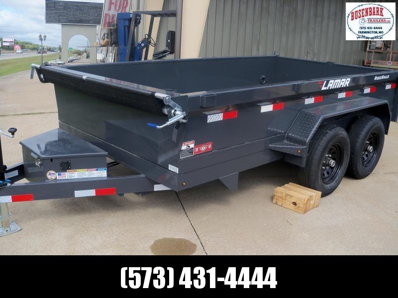 12X077 Lamar Charcoal Dump Trailer Barn Doors Slide In Ramps DM771225 12X077 Lamar Charcoal Dump Trailer Barn Doors Slide In Ramps DM771225