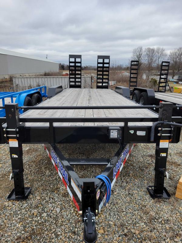 20' X 83" TANDEM AXLE SLIDE IN RAMPS DOVETAIL 5000lb JACK CARHAULER
