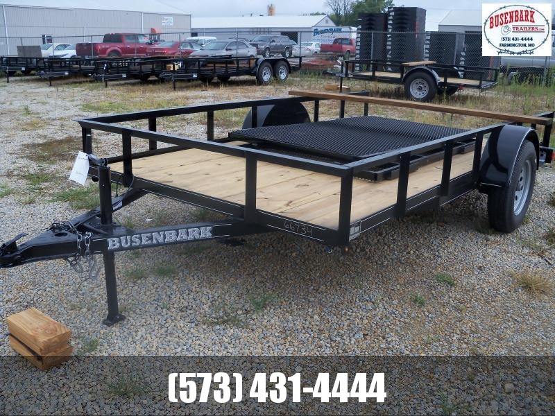 10X077 Busenbark Black Utility Trailer With Gate UT7710 10X077 Busenbark Black Utility Trailer With Gate UT7710