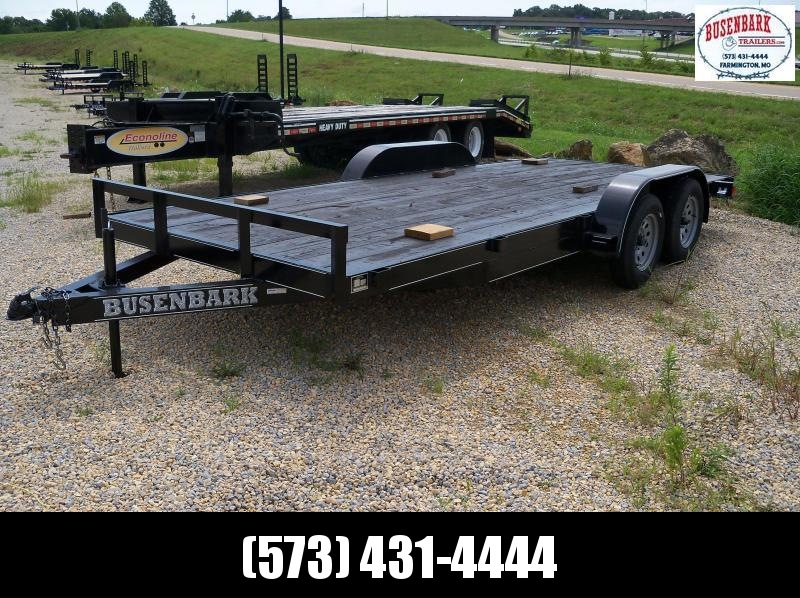 18X083 MEB Black Flatbed Trailer Extra Wide 5' Slide Under Ramps FB8318 18X083 MEB Black Flatbed Trailer Extra Wide 5' Slide Under Ramps FB8318
