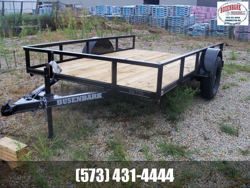 10X077 Busenbark Black Utility Trailer With Gate UT7710 10X077 Busenbark Black Utility Trailer With Gate UT7710