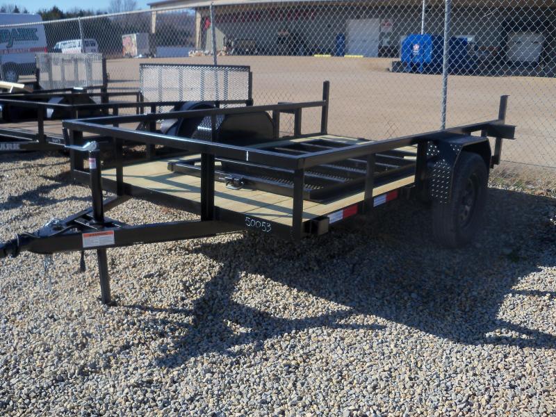10X072 Black 3500LB SA Utility Trailer With Gate 10X072 Black 3500LB SA Utility Trailer With Gate