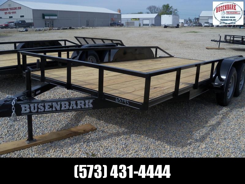 16X083 Busenbark Black X Wide Flatbed Trailer With Slide Under Ramps FB8316 16X083 Busenbark Black X Wide Flatbed Trailer With Slide Under Ramps FB8316