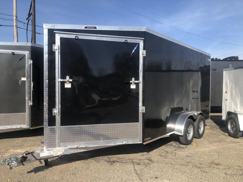 New 7 x 19 2 -Place Enclosed All Aluminum Snowmobile Cargo Trailer with Extra Height New 7 x 19 2 -Place Enclosed All Aluminum Snowmobile Cargo Trailer with Extra Height