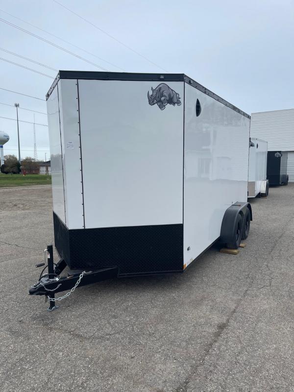 7 x 14 7K Rhino Safari - Enclosed Trailer - w/ Ramp Door 7,000 GVW 7ft Interior 7 x 14 7K Rhino Safari - Enclosed Trailer - w/ Ramp Door 7,000 GVW 7ft Interior