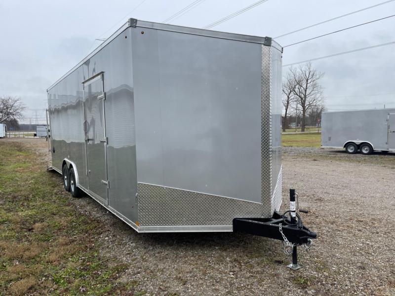 8.5 X 24 10,000 GVW ENCLOSED VNOSE CAR HAULER TRAILER with Extra