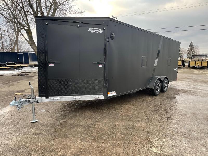 New 7 x 27 4 - Place Enclosed Aluminum Snowmobile Trailer LOADED!!!!!! New 7 x 27 4 - Place Enclosed Aluminum Snowmobile Trailer LOADED!!!!!!