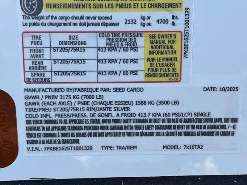 new Cargo (Enclosed) Trailers Seed Cargo  for sale, in Asheville, NC Thumbnail 7