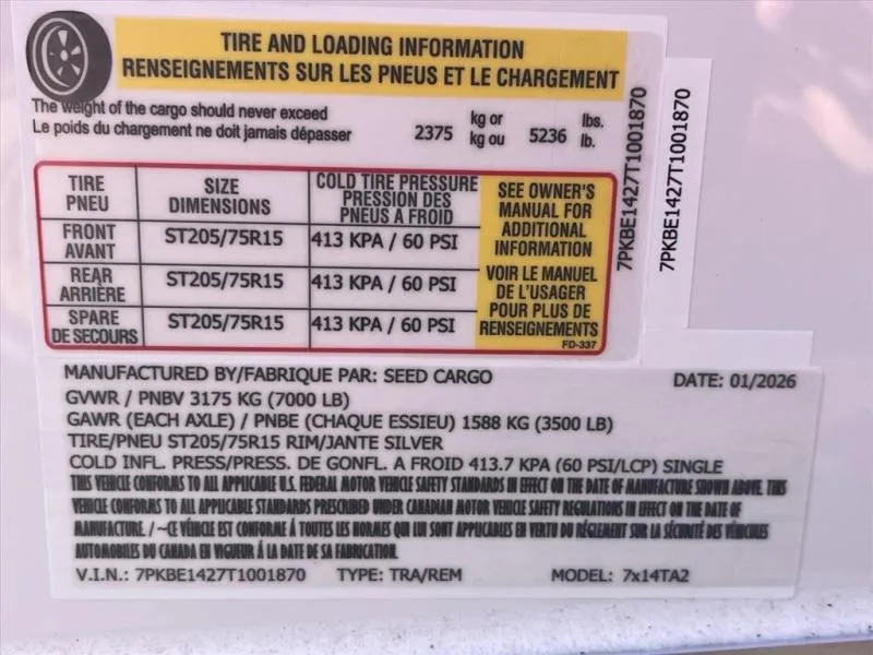 new Other Trailers Seed Cargo  for sale, in Asheville, NC Thumbnail 7