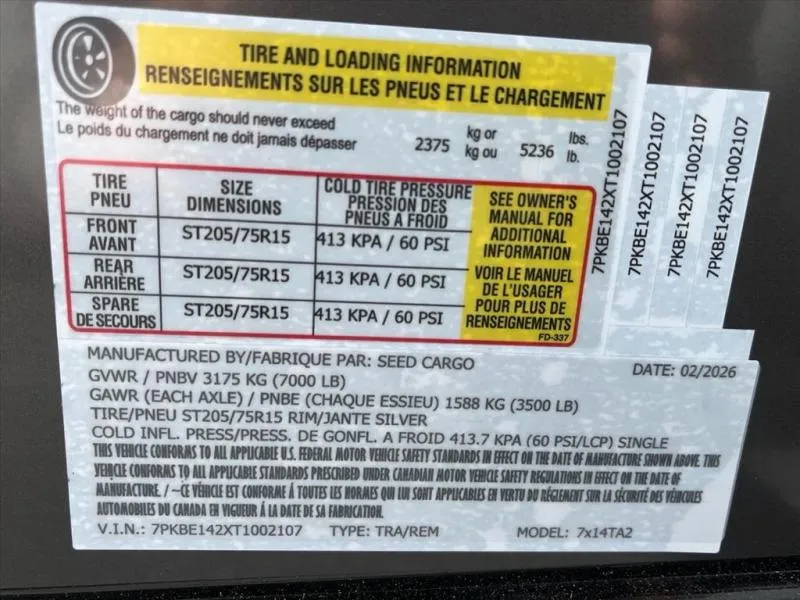 new Other Trailers Seed Cargo  for sale, in Asheville, NC Thumbnail 7