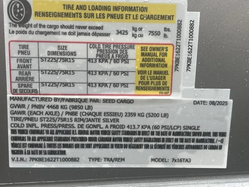 new Cargo (Enclosed) Trailers Seed Cargo  for sale, in Asheville, NC Thumbnail 7