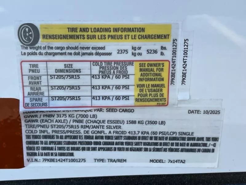 new Cargo (Enclosed) Trailers Seed Cargo  for sale, in Asheville, NC Thumbnail 7