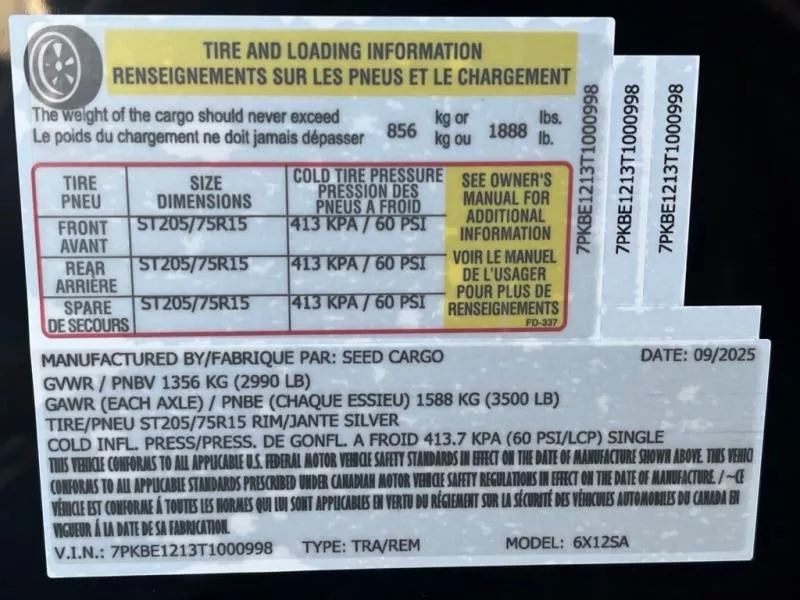 new Cargo (Enclosed) Trailers Seed Cargo  for sale, in Asheville, NC Thumbnail 7